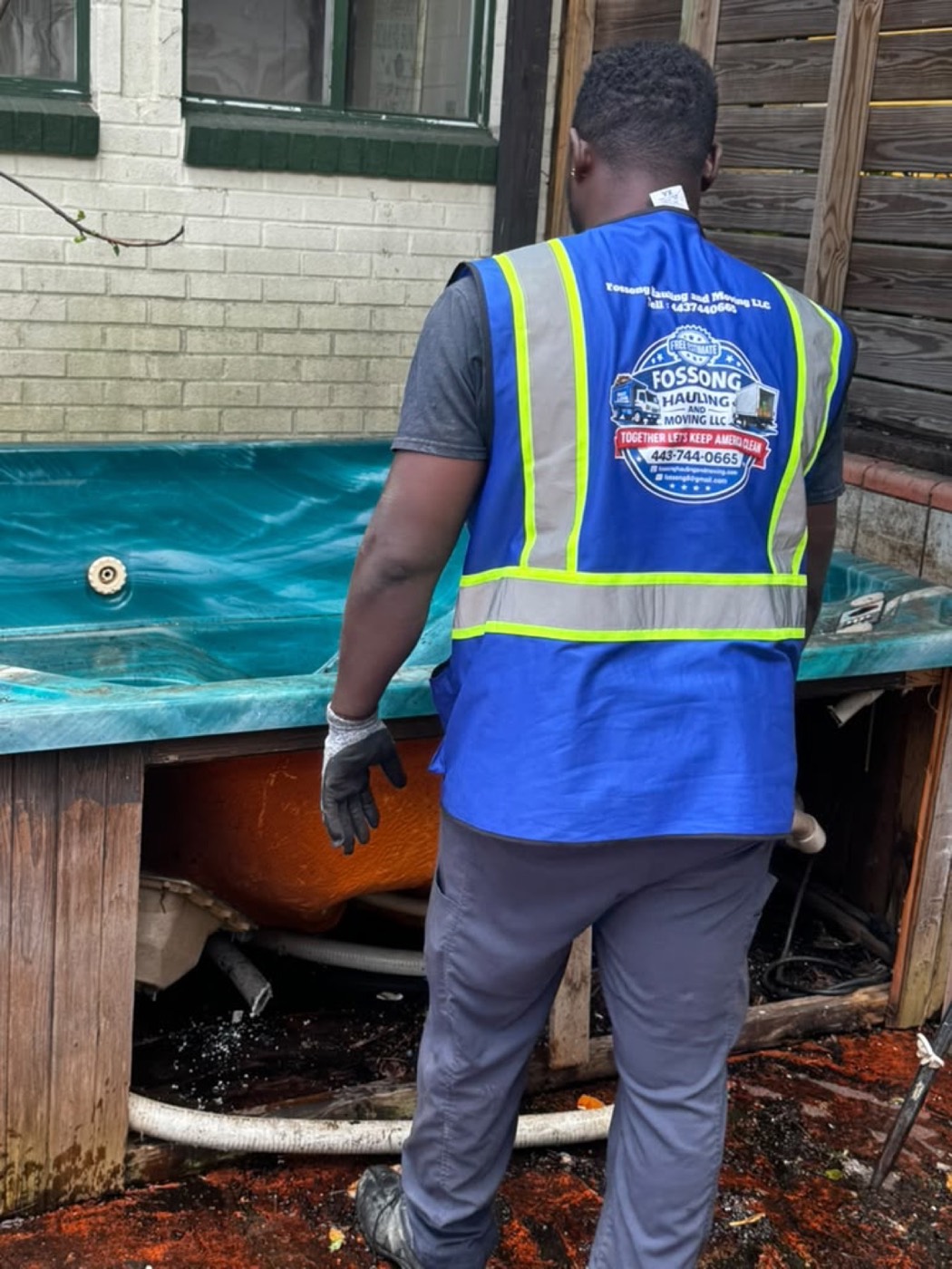 Hot tub removal
